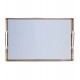 Bandeja 38cm X 24cm X 5cm Com Espelho Marbella  Dourada Metal